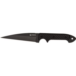 Columbia River Knife & Tool Black Dragon Fixed Blade Knife w/ Textured Glass Filled Nylon Handle